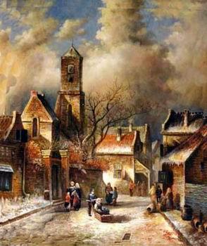 unknow artist European city landscape, street landsacpe, construction, frontstore, building and architecture. 157 Germany oil painting art